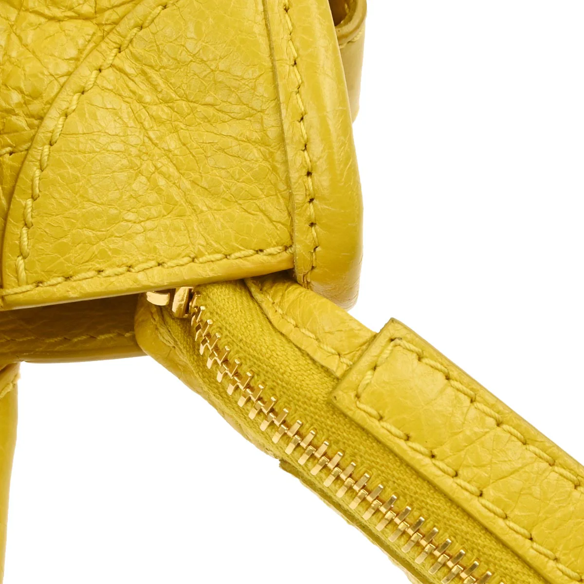 Balenciaga Yellow Lambskin The City Mini 2way Shoulder Handbag - Image 6