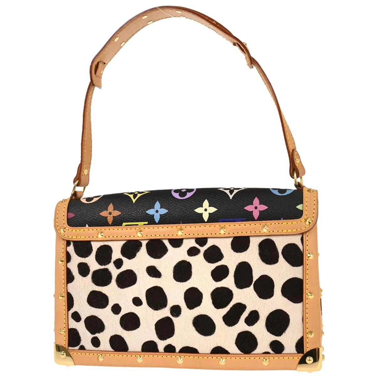 Louis Vuitton * 2003 Black Monogram Multicolor Pochette Dalmatian Handbag M92826 - Image 2