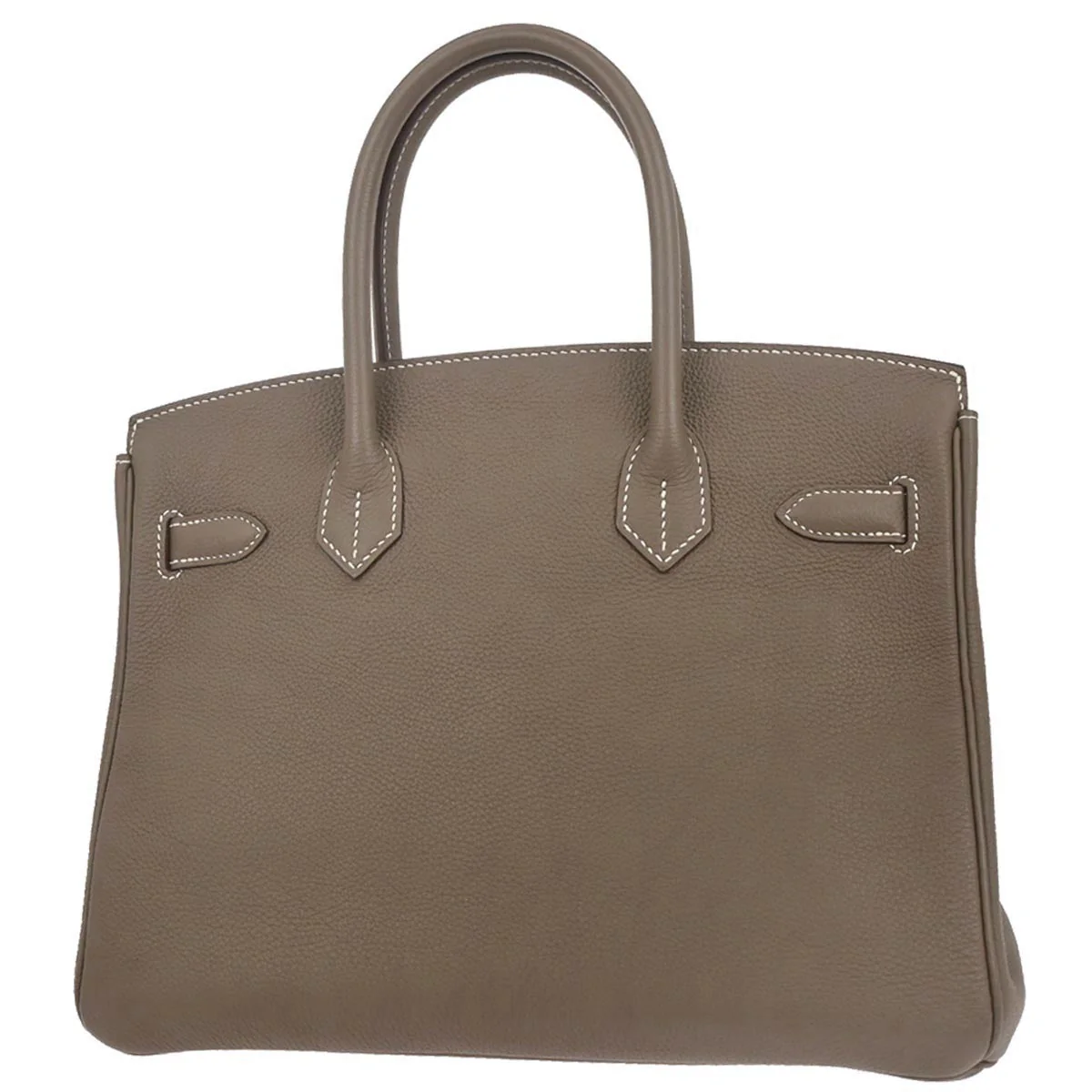 Hermes Etoupe Gray Togo Birkin 30 Handbag - Image 2