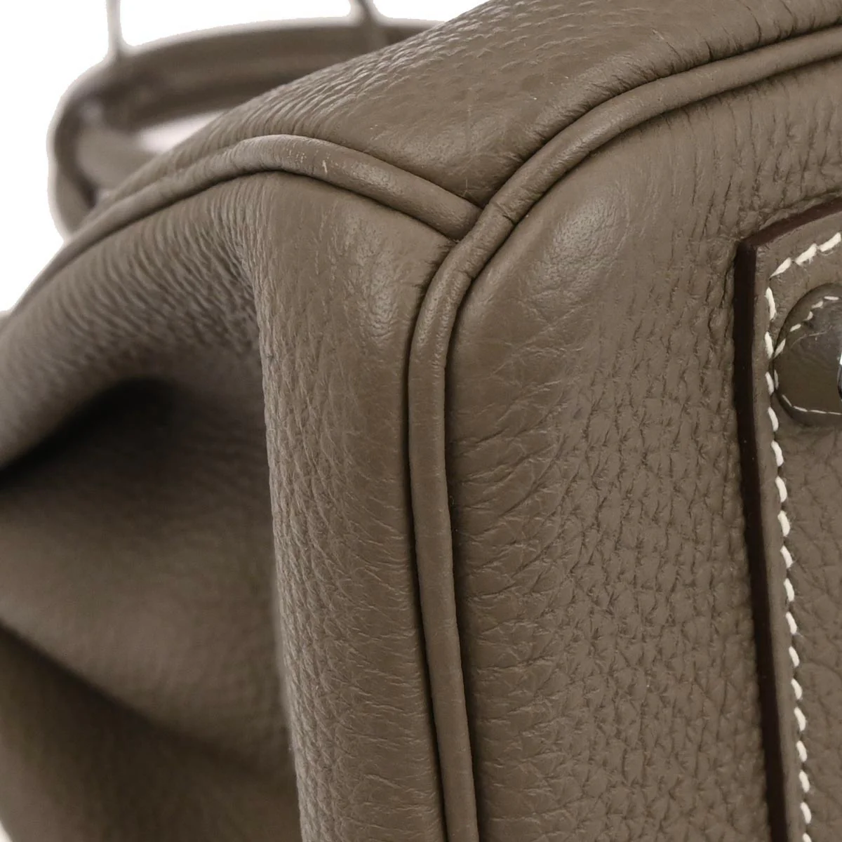 Hermes Etoupe Gray Togo Birkin 30 Handbag - Image 5
