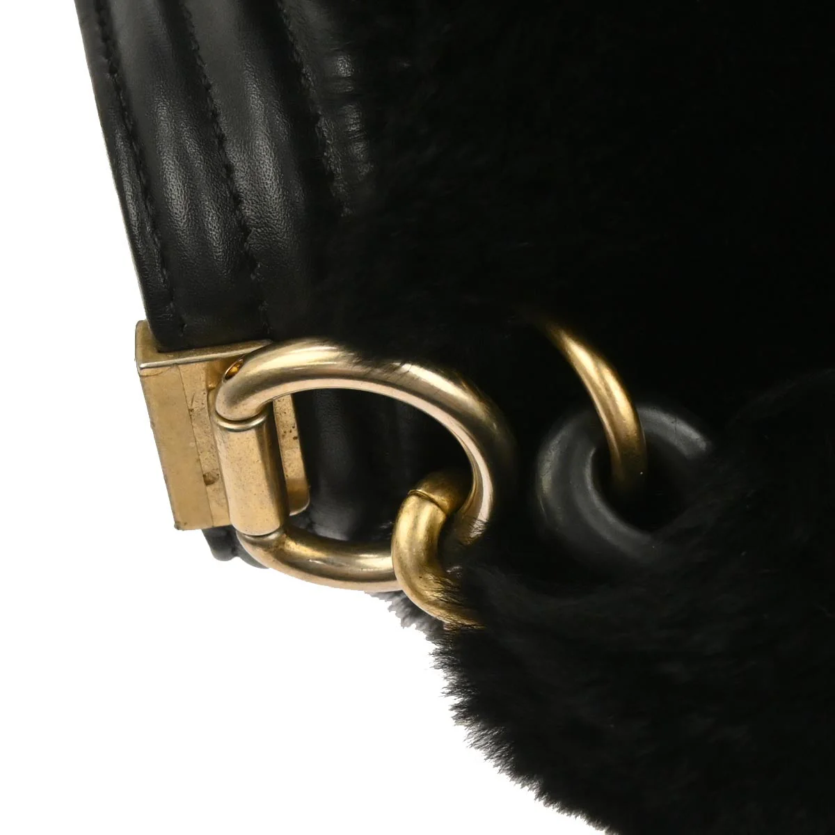 Boy Chanel Black Fur Lambskin Small 2way Shoulder Handbag - Image 3