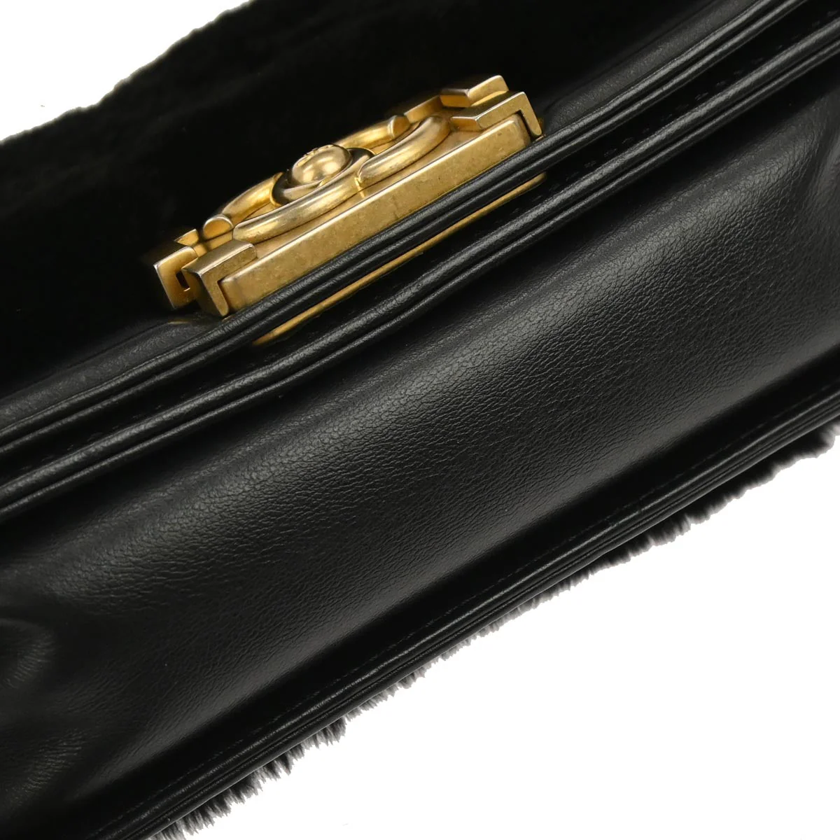 Boy Chanel Black Fur Lambskin Small 2way Shoulder Handbag - Image 6
