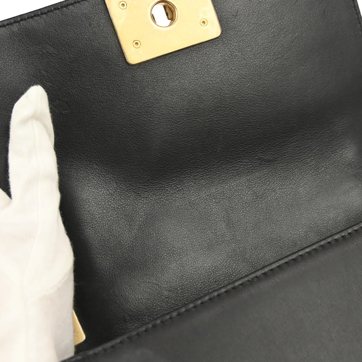 Boy Chanel Black Fur Lambskin Small 2way Shoulder Handbag - Image 7