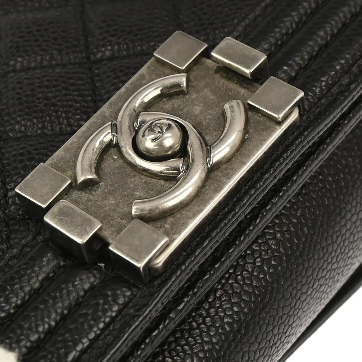 Boy Chanel Black Caviar Small Chain Shoulder Bag - Image 4