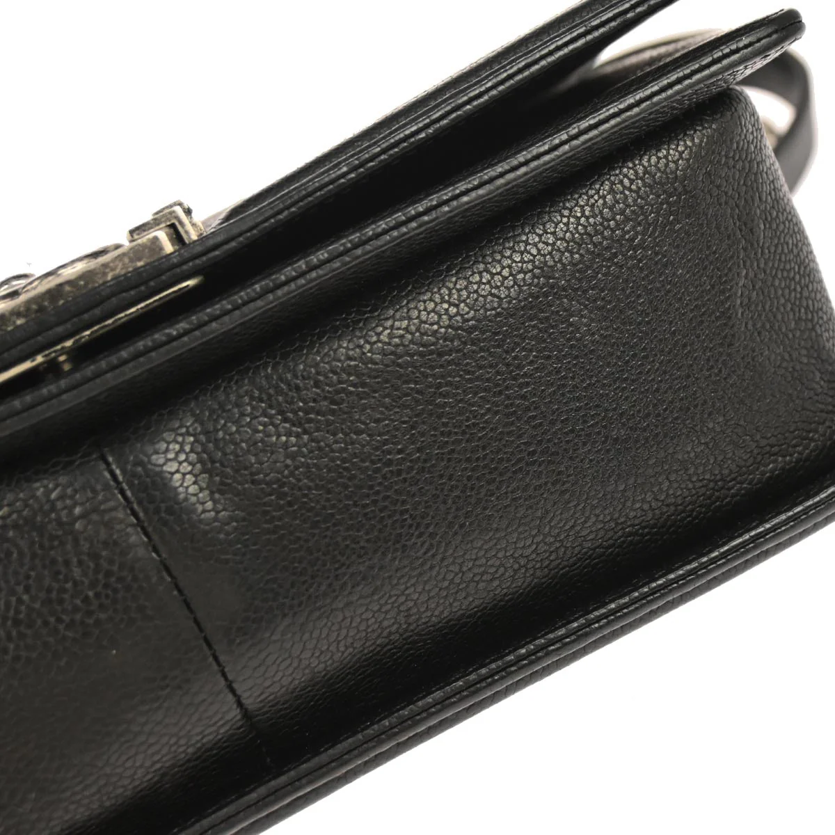 Boy Chanel 2017 Black Caviar Skin Medium Chain Shoulder Bag - Image 5