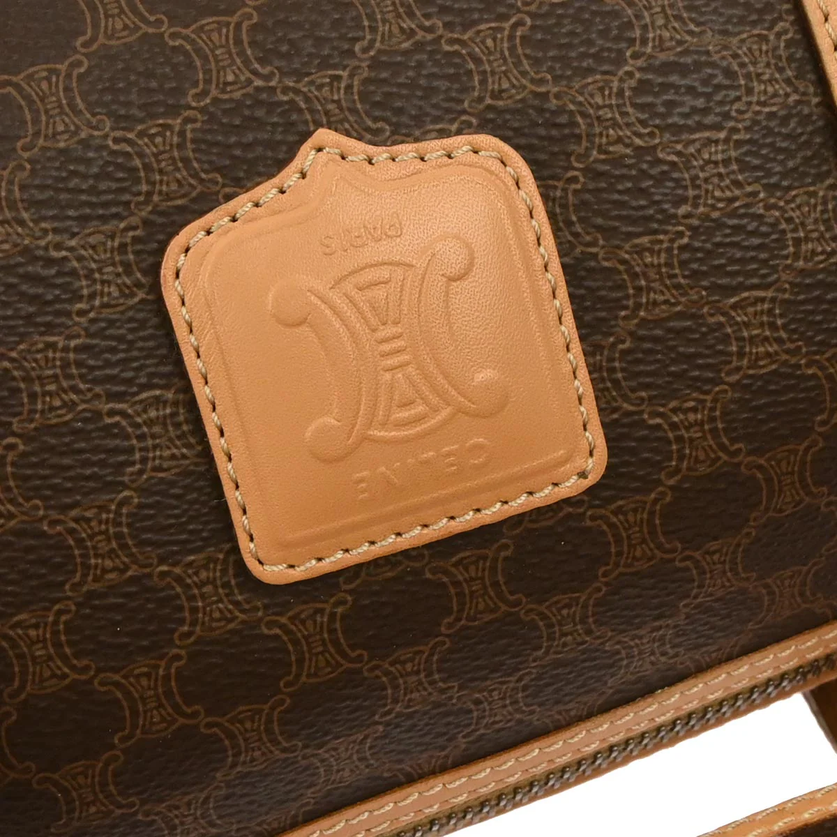 Celine Brown Macadam Handbag - Image 3