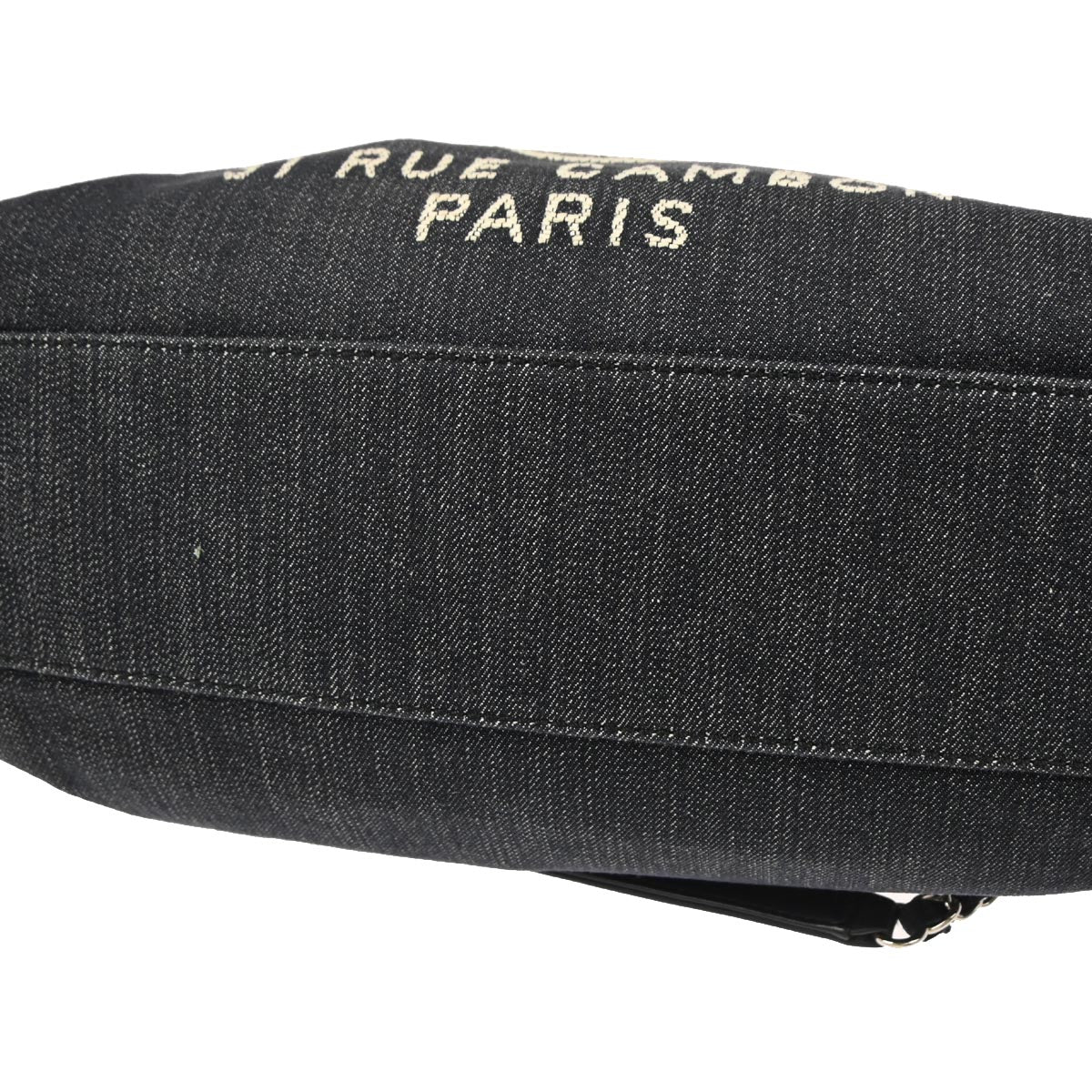Chanel Navy Canvas Deauville Bowling Bag - Image 6