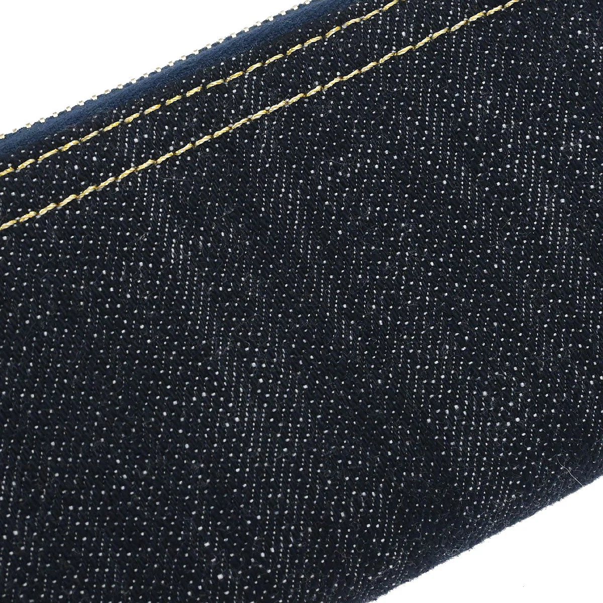Chanel 2005-2006 Navy Sparkling Denim Coin Purse Wallet - Image 3