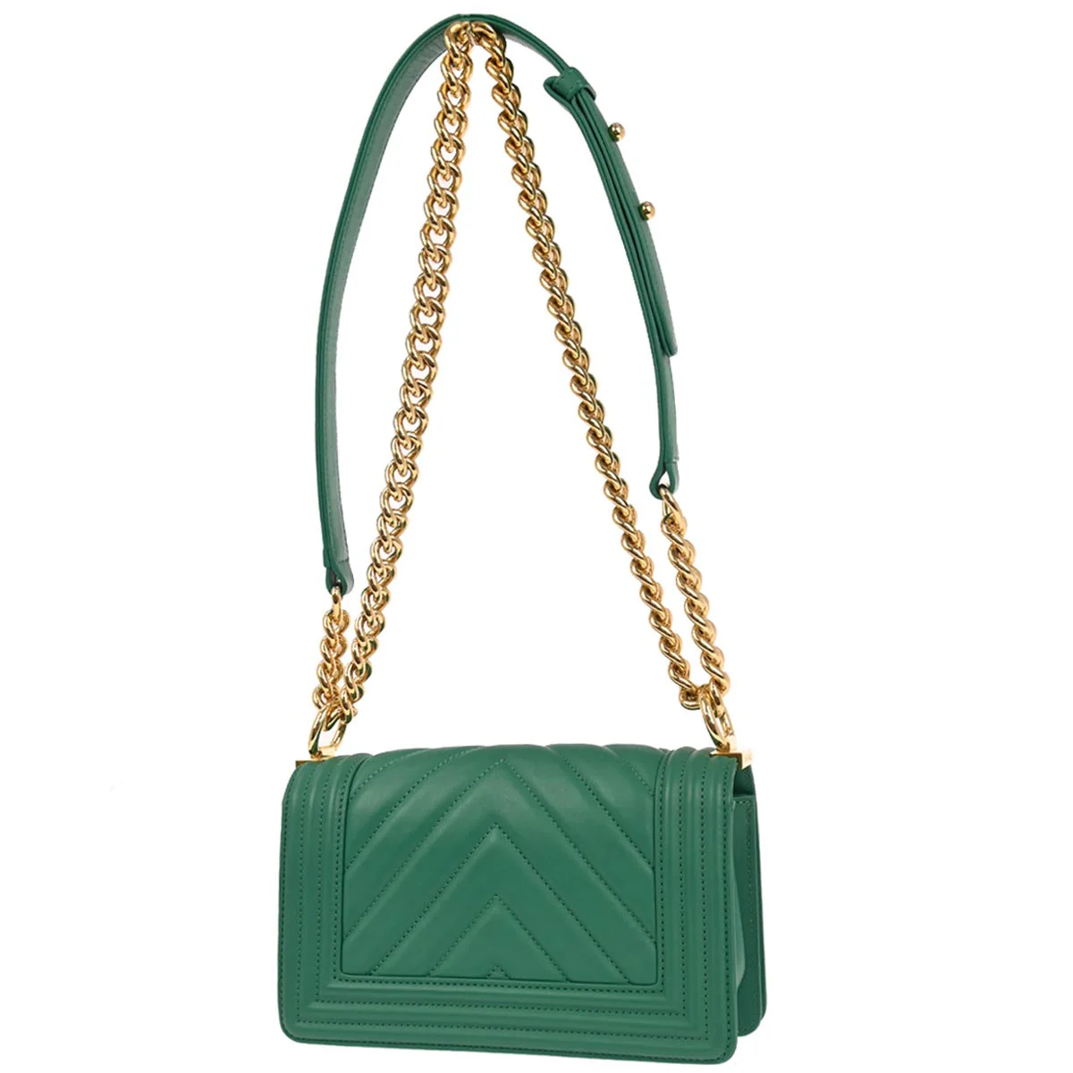 Boy Chanel Green Lambskin Small Chain Shoulder Bag - Image 2