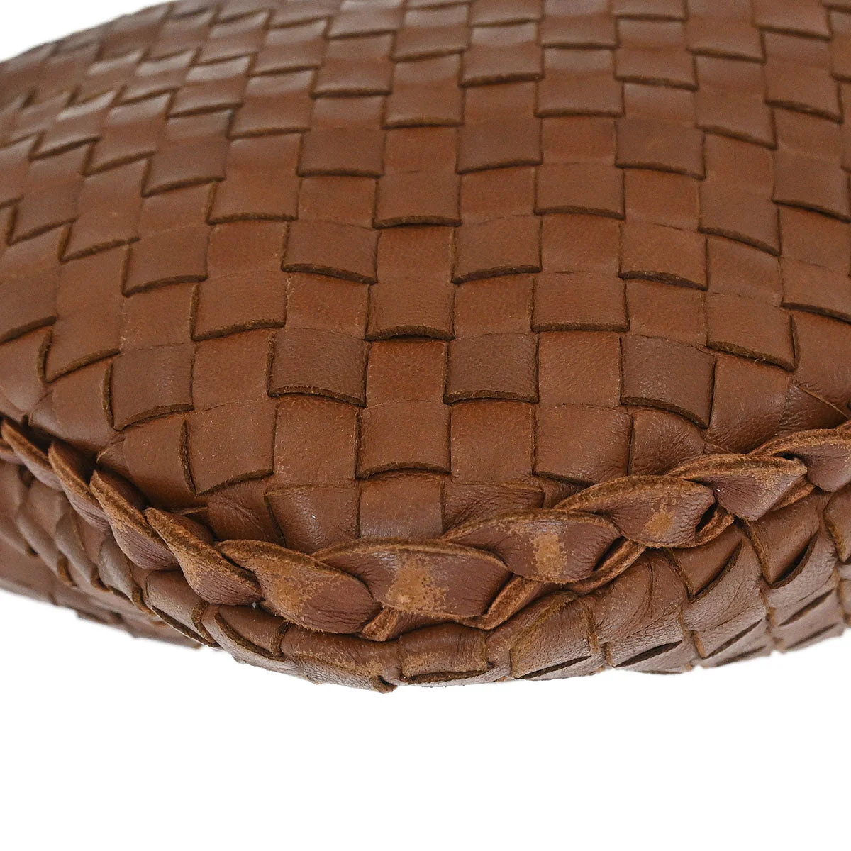Bottega Veneta Brown Lambskin Intrecciato Hobo Handbag - Image 3