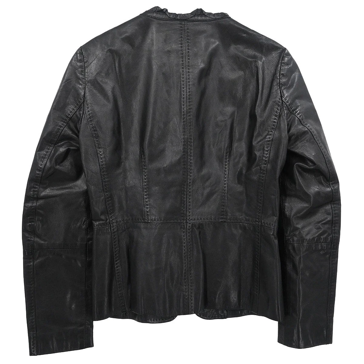 Gucci Zip Up Collarless Jacket Black #38 - Image 2