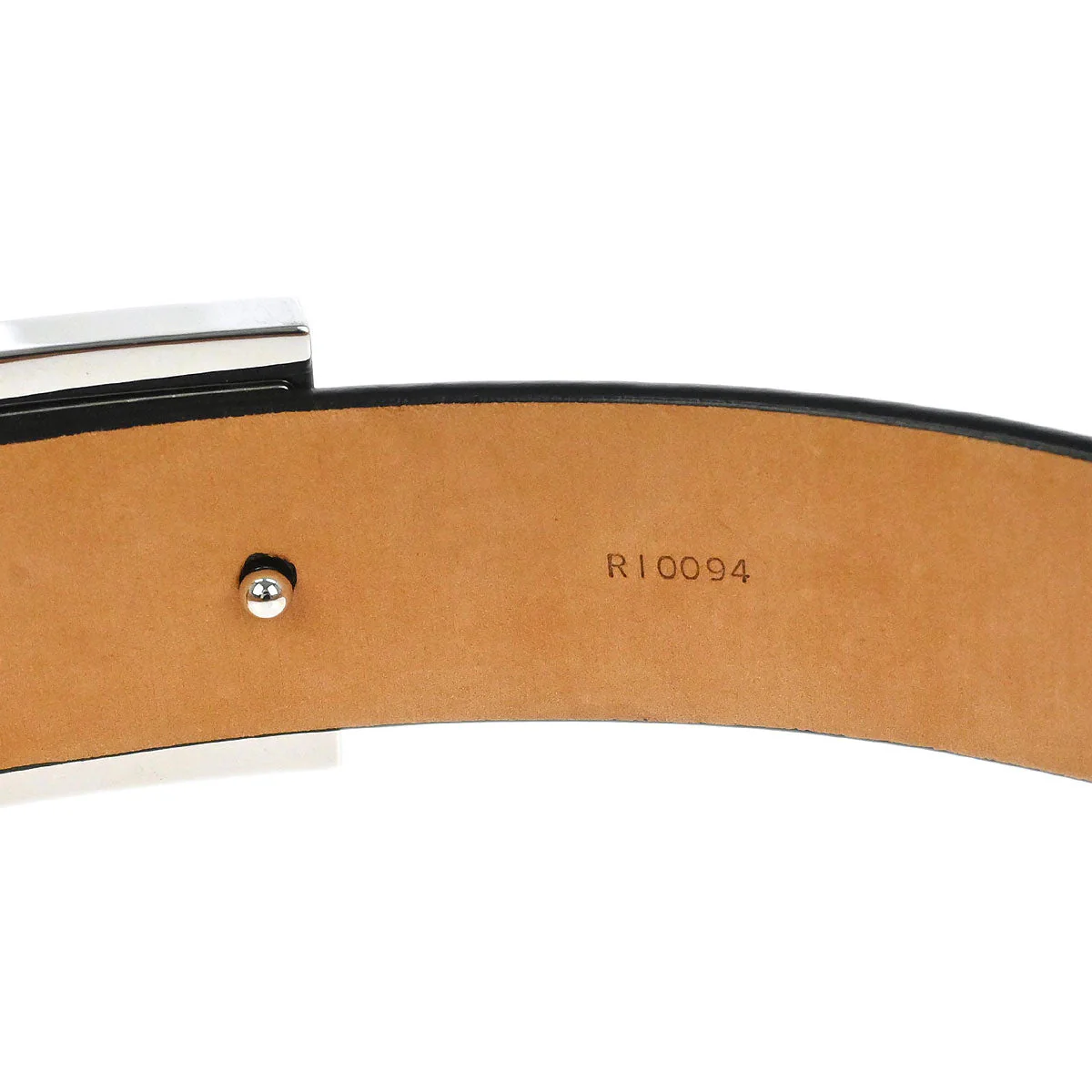 Louis Vuitton 2004 Black Ceinture Belt LV Stamp M6896S #100/40 - Image 4