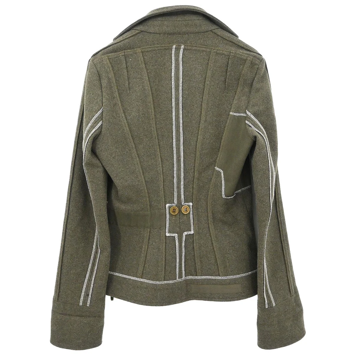 Christian Dior 2006 Single Breasted Jacket Khaki #38 - Image 2