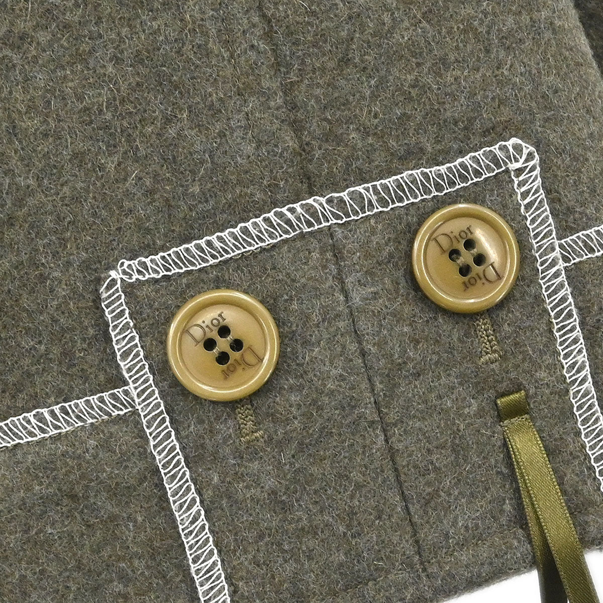 Christian Dior 2006 Single Breasted Jacket Khaki #38 - Image 5