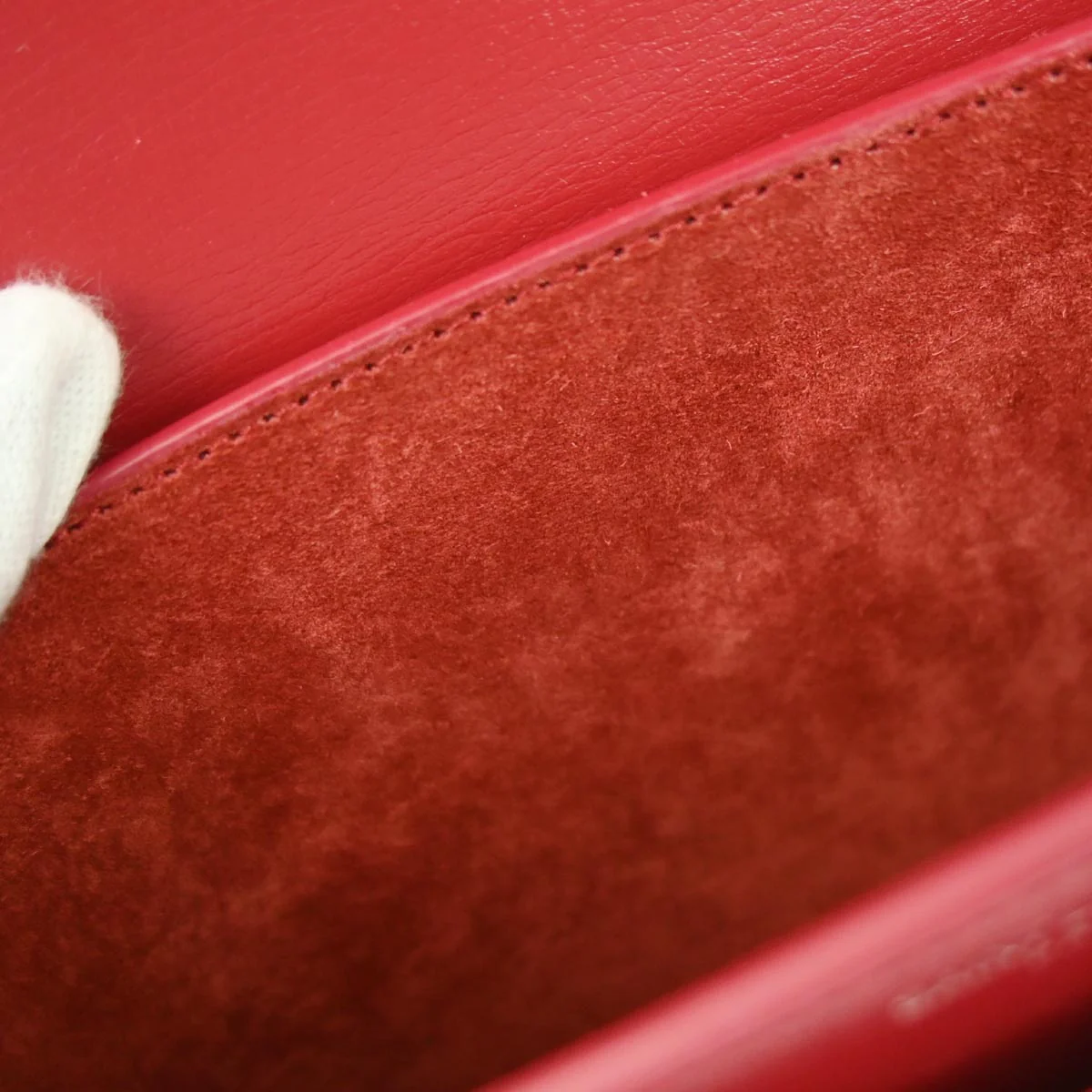 Saint Laurent Red Leather Sunset Shoulder Bag - Image 8