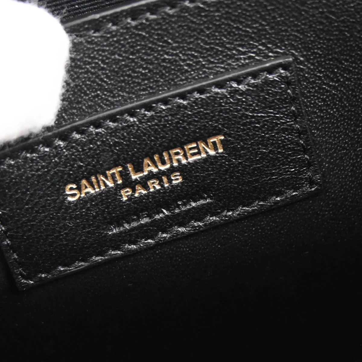 Saint Laurent Black Calfskin Uptown 2way Shoulder Handbag - Image 9