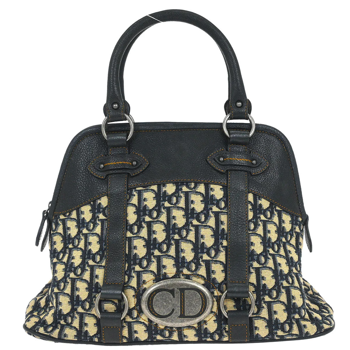 Christian Dior Navy Beige Trotter Handbag
