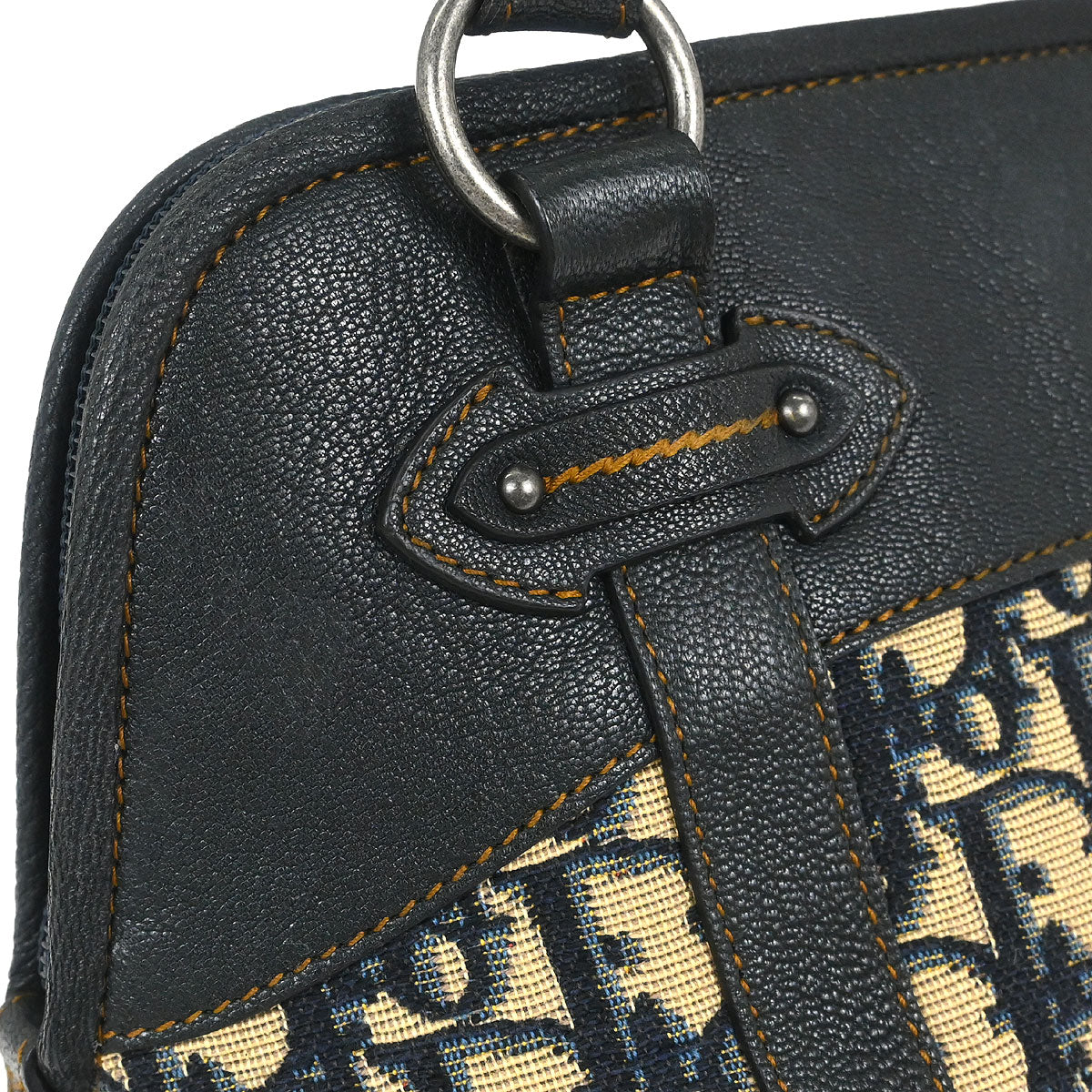 Christian Dior Navy Beige Trotter Handbag - Image 6