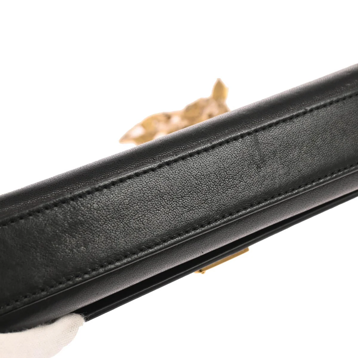 Saint Laurent Black Kate Heart Chain Shoulder Bag - Image 3