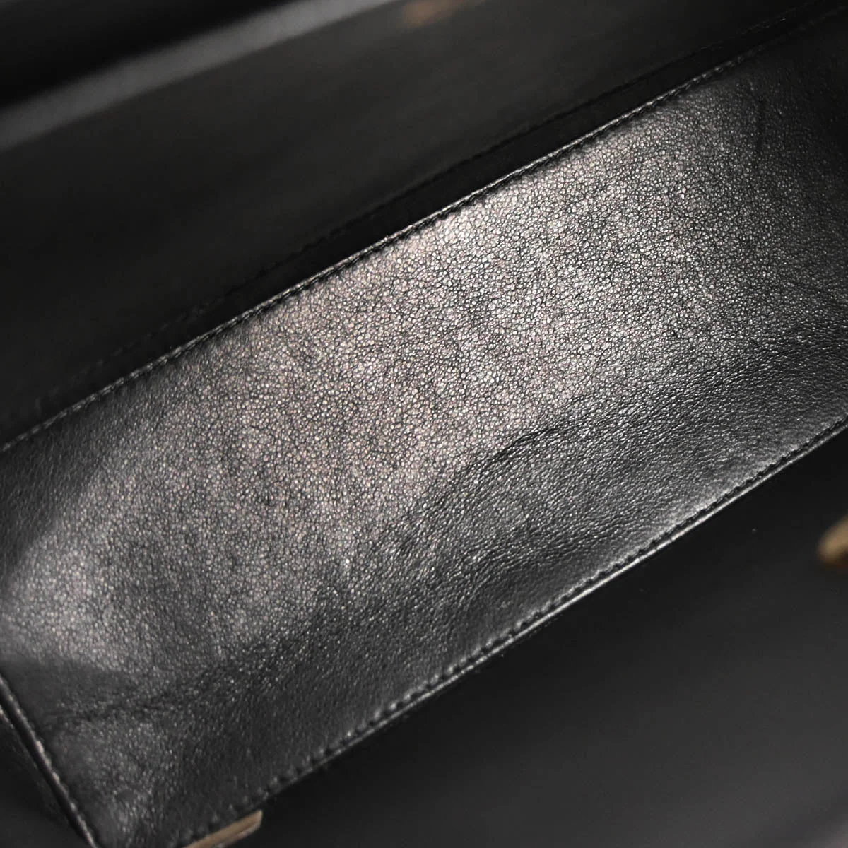 Chanel 1991-1994 Black Linen Top Handle 2way Shoulder Handbag - Image 7