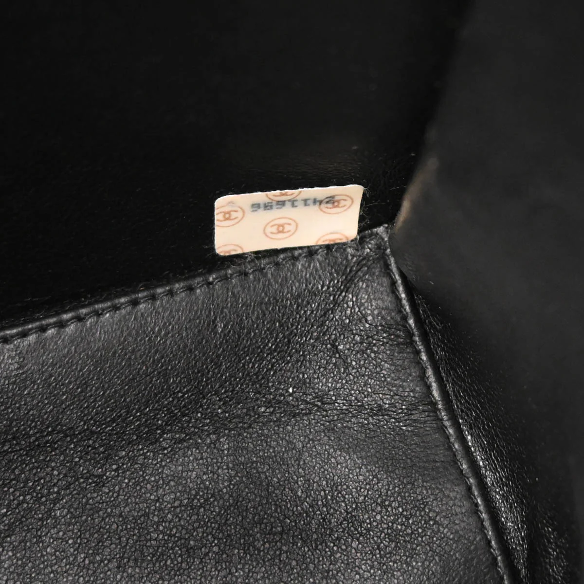 Chanel 1991-1994 Black Linen Top Handle 2way Shoulder Handbag - Image 9