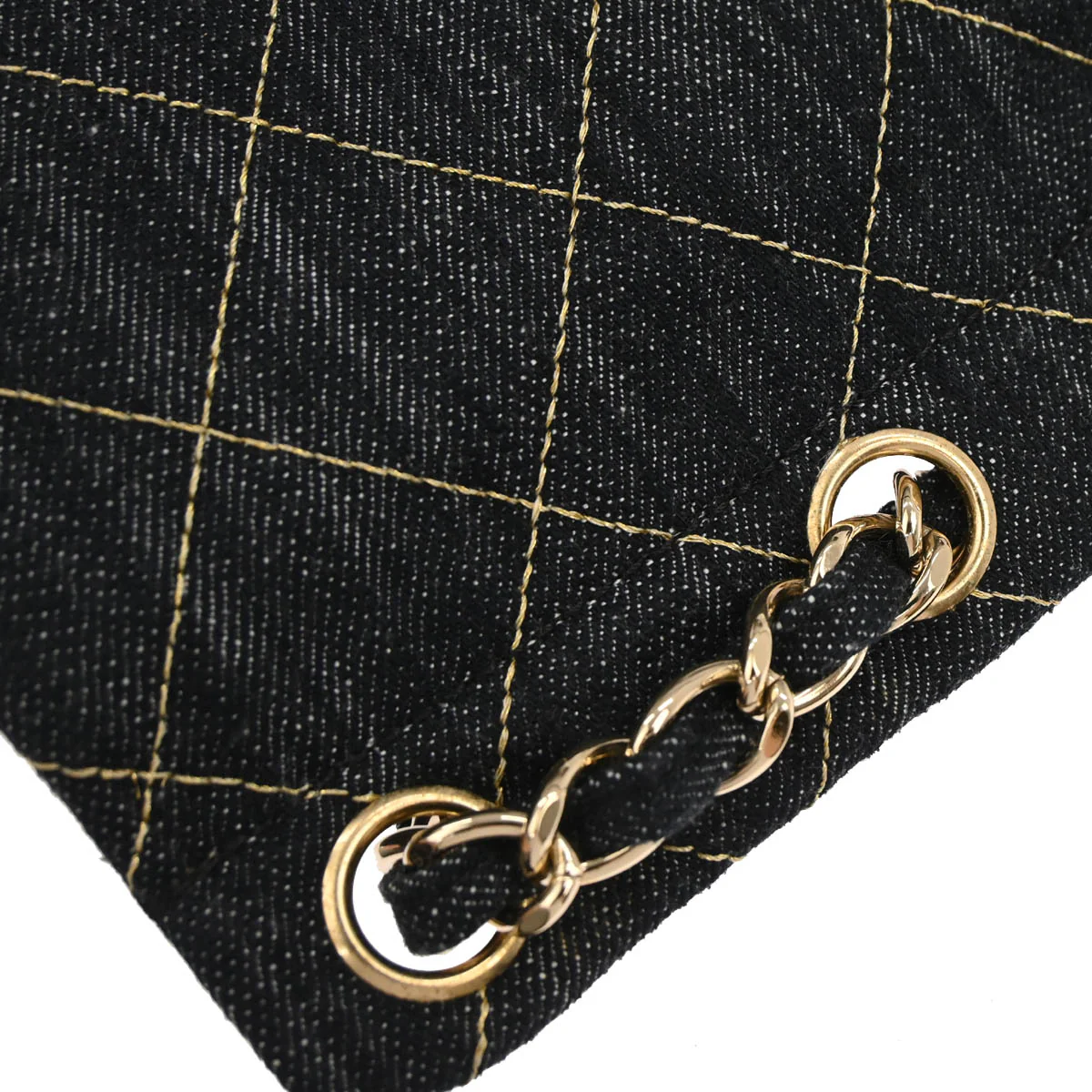 Chanel 2005-2006 Indigo Denim Shoulder Bag - Image 6