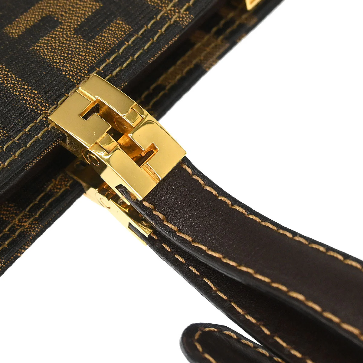 Fendi Brown Zucca Handbag - Image 4