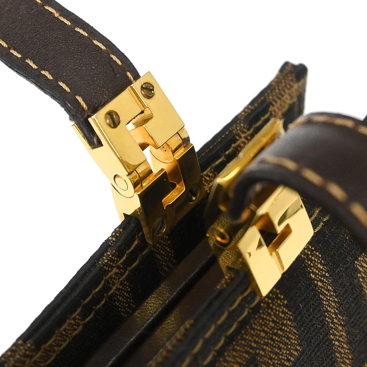 Fendi Brown Zucca Handbag - Image 5