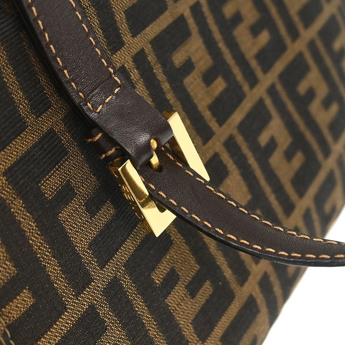 Fendi Brown Zucca Handbag - Image 6