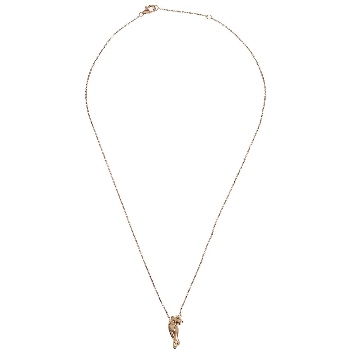 Cartier Panthere Pendant Necklace Au750 Tsavorite Garnet Gold Jewelry - Image 2