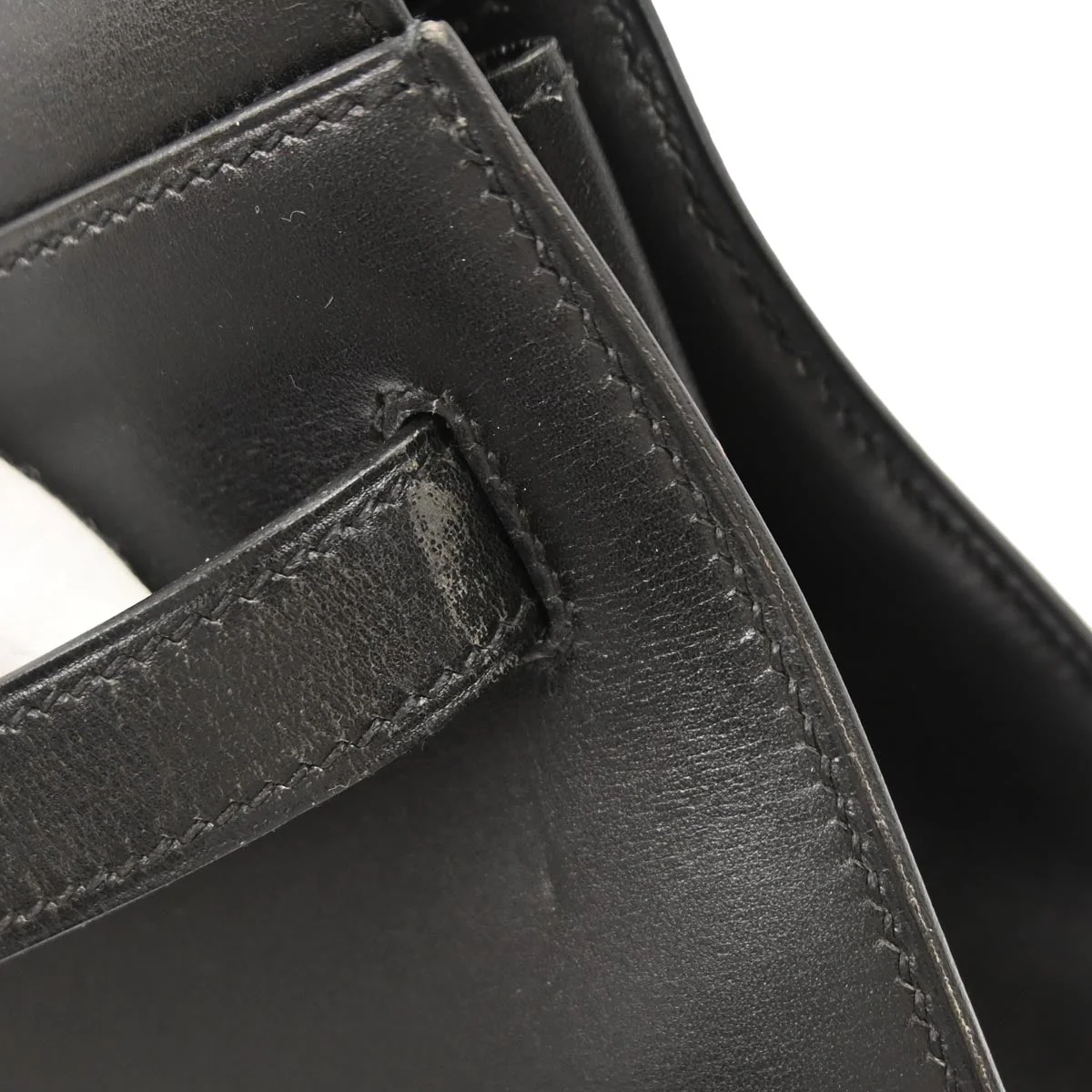 Hermes Black Box Calf Kelly 32 Sellier 2way Shoulder Handbag - Image 9