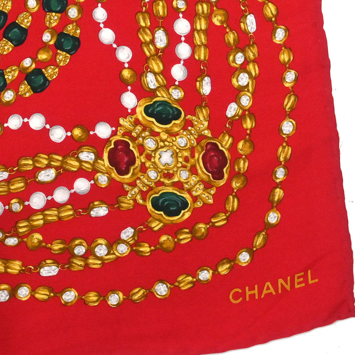 Chanel Red Scarf Small Good - Image 2