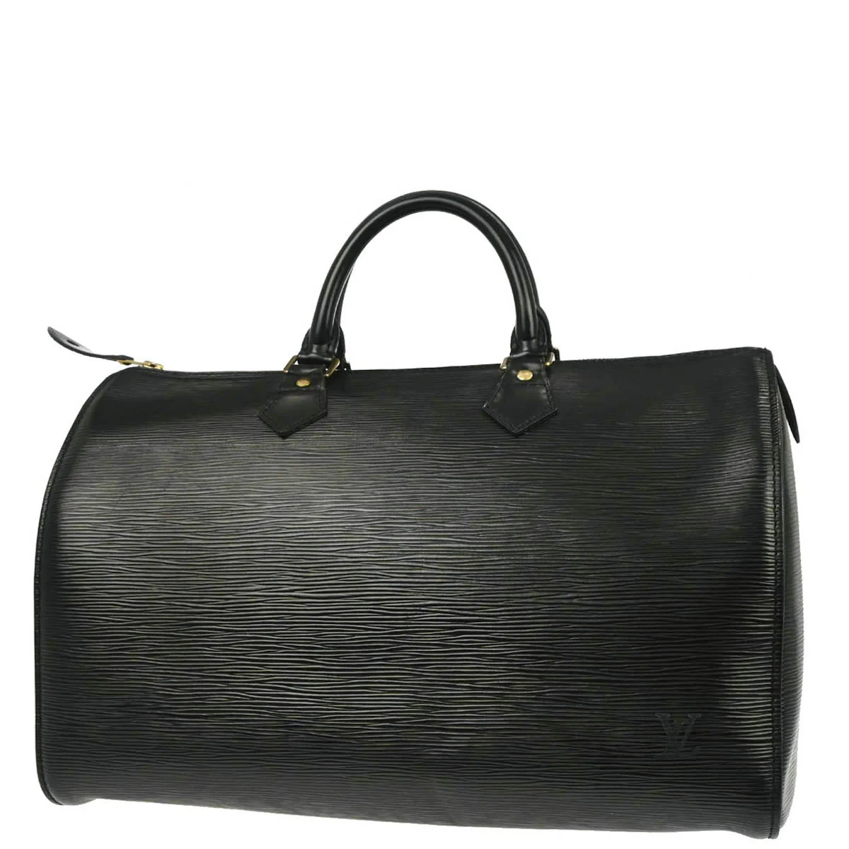 Louis Vuitton 1994 Black Epi Speedy 35 Duffle Handbag M42992 - Image 2