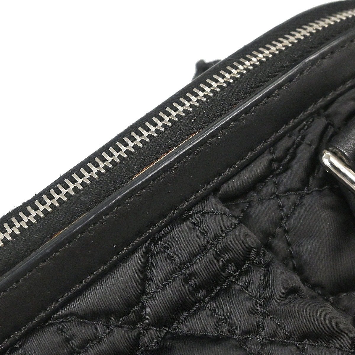 Christian Dior Black Nylon Cannage Charming Doctor Bag Handbag - Image 6