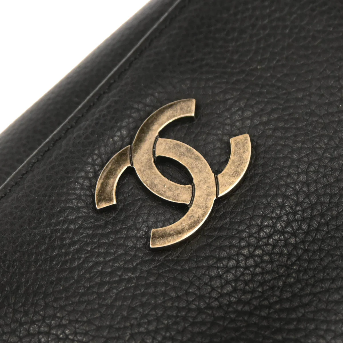 Chanel 2000-2002 Black Calfskin 2way Shoulder Tote Bag - Image 3