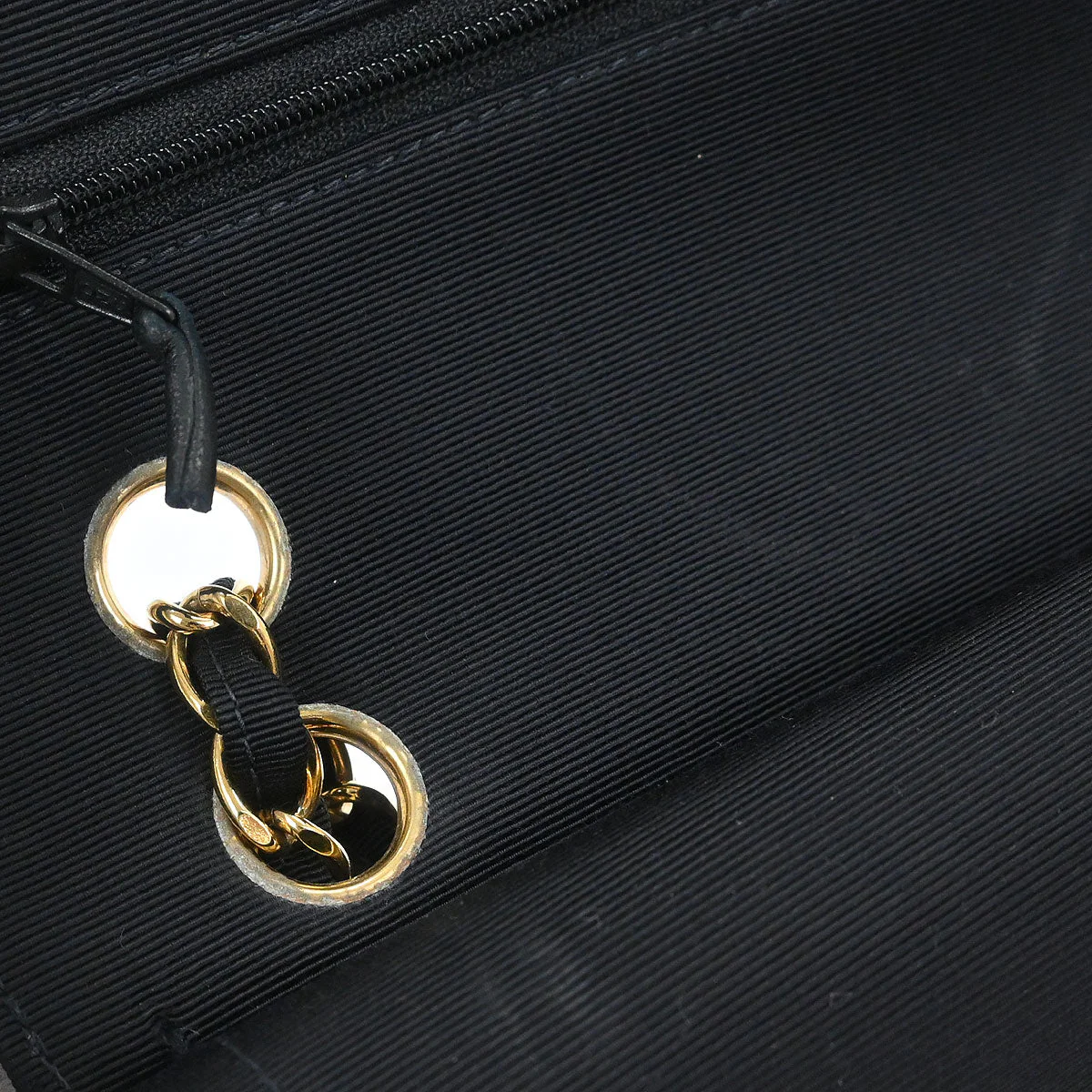 Chanel Black Cotton Small Classic Double Flap Shoulder Bag - Image 7