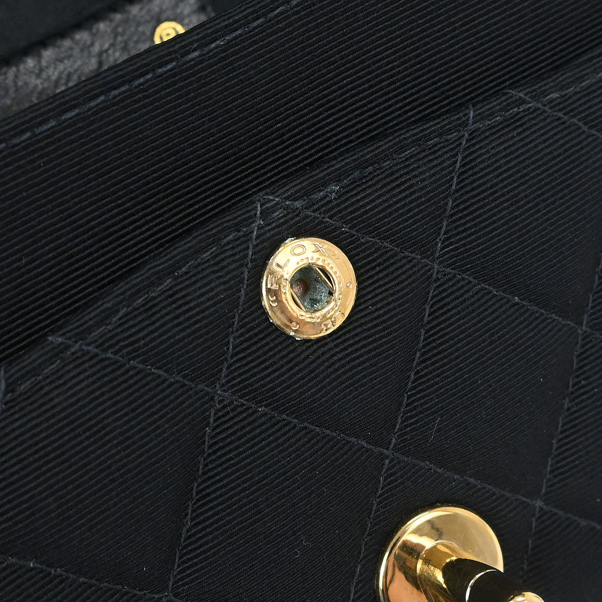 Chanel Black Cotton Small Classic Double Flap Shoulder Bag - Image 8