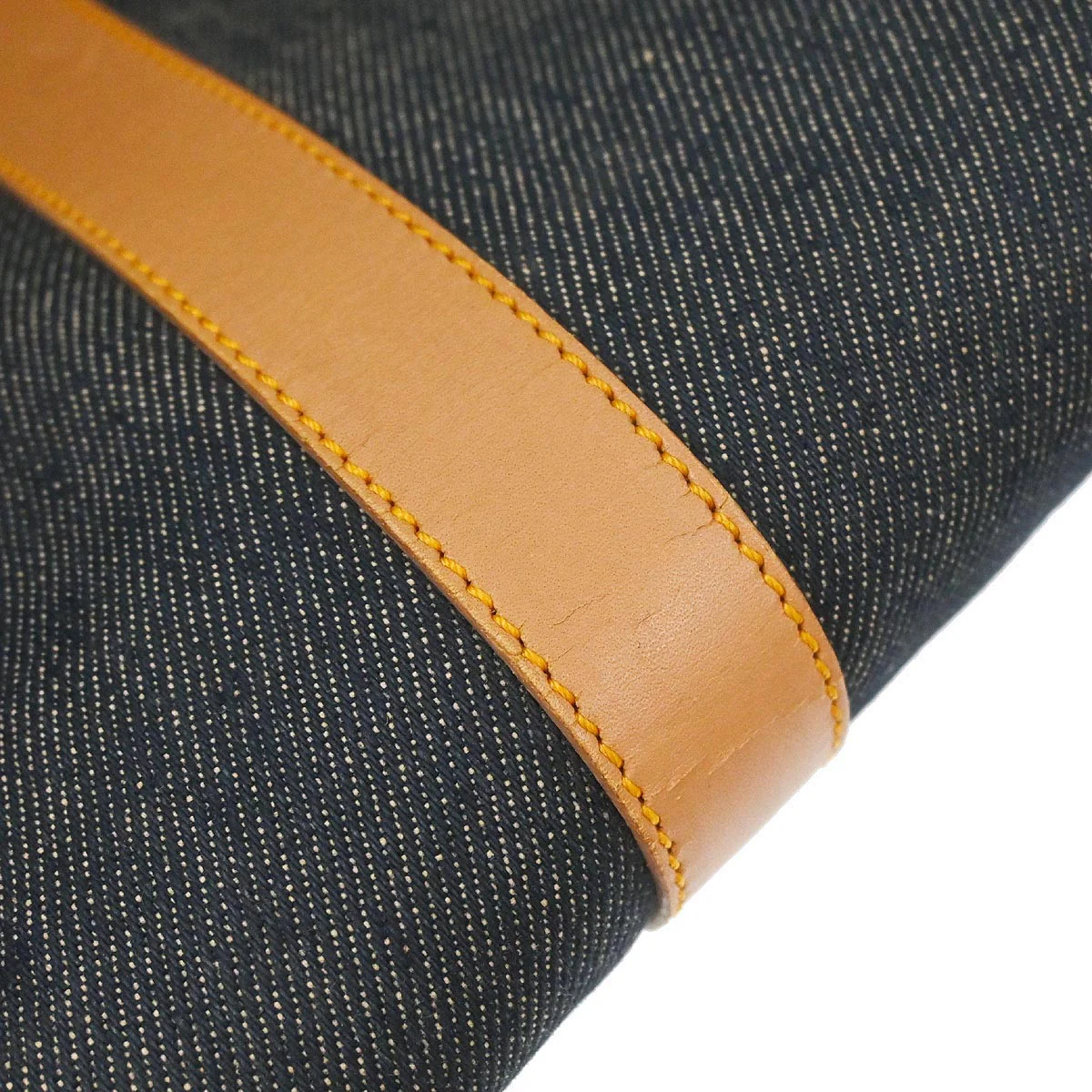Christian Dior Navy Beige Denim Duffle Bag - Image 11