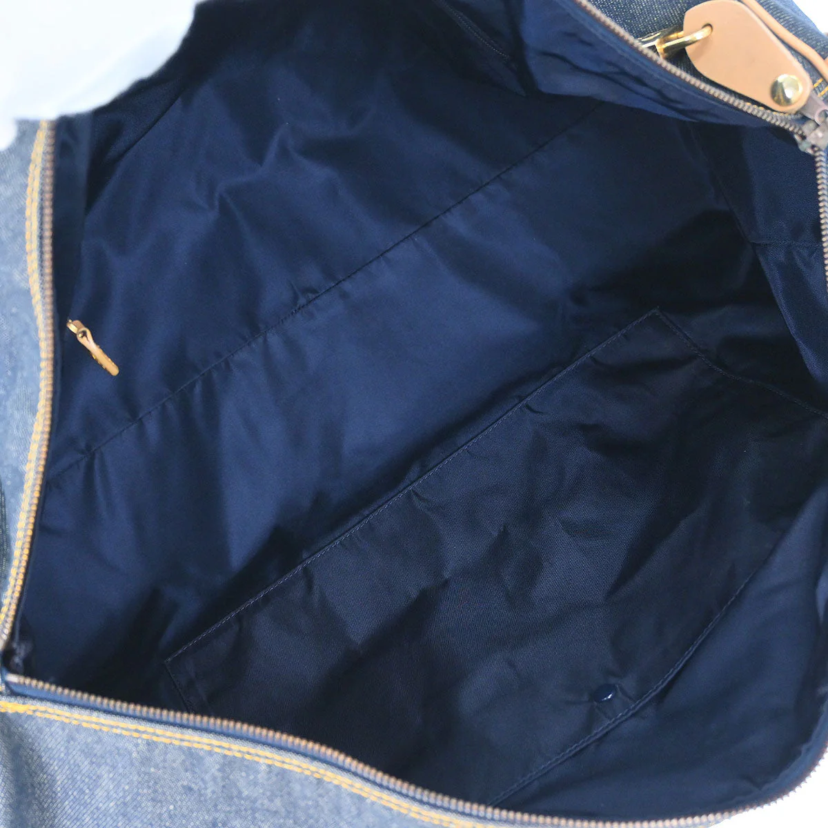 Christian Dior Navy Beige Denim Duffle Bag - Image 8