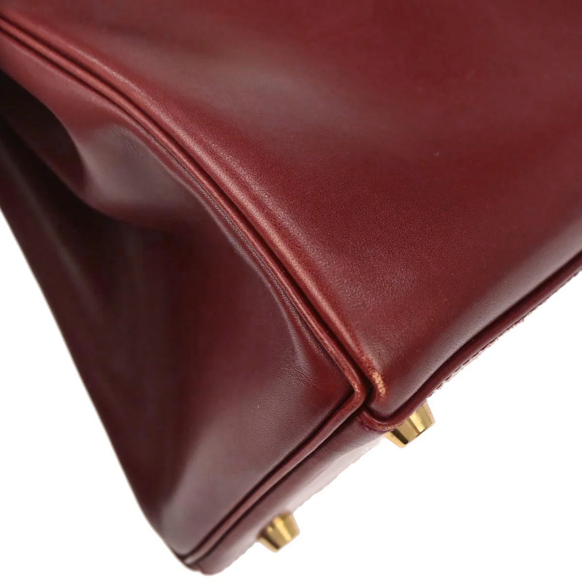 Hermes Rouge H Box Calf Kelly 32 Retourne 2way Shoulder Handbag - Image 5