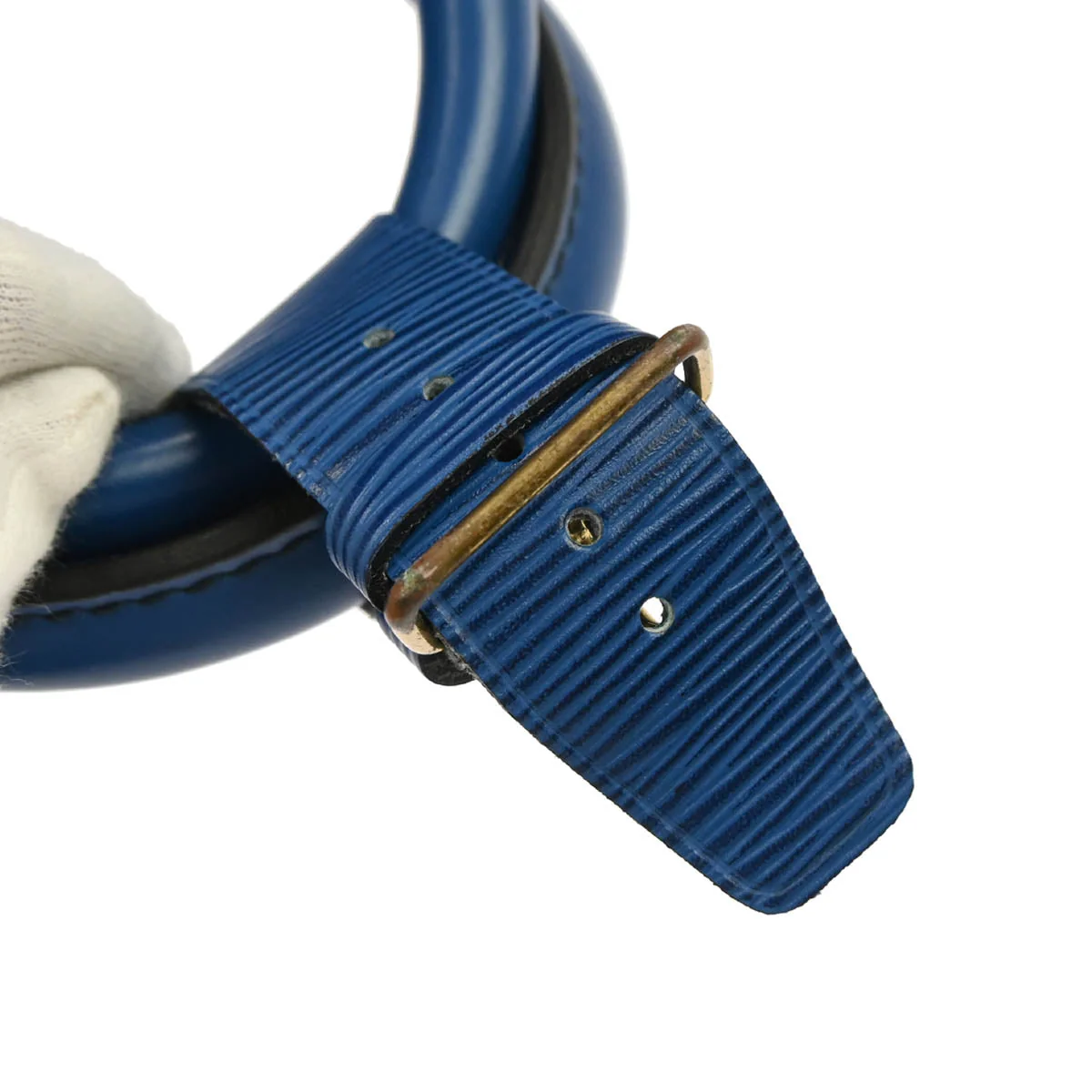 Louis Vuitton 1990 Blue Epi Keepall 55 Travel Handbag M42955 - Image 4
