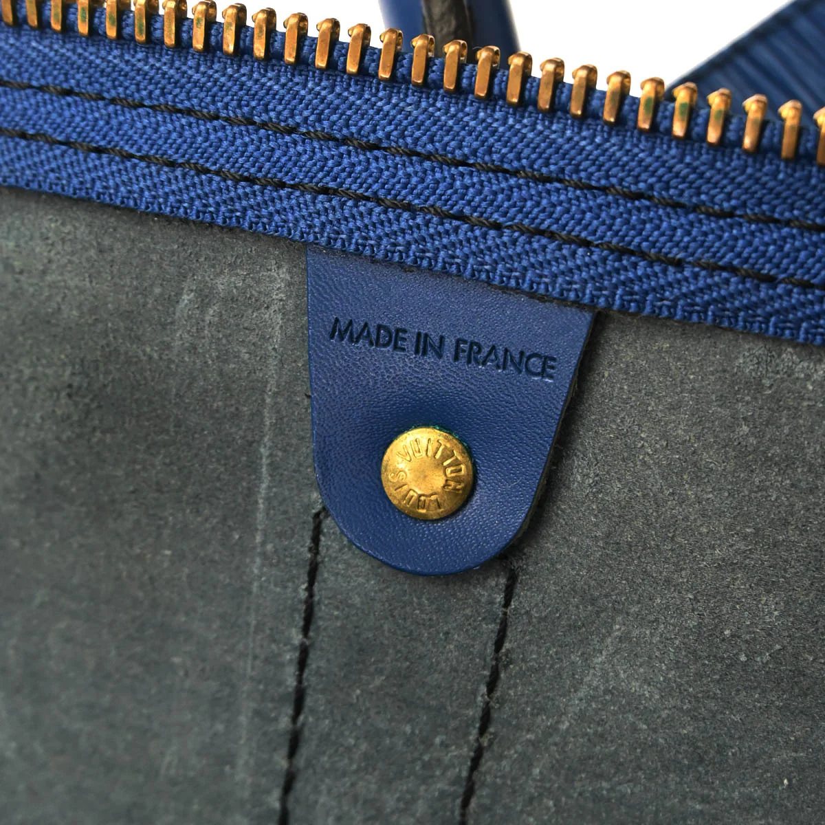 Louis Vuitton 1990 Blue Epi Keepall 55 Travel Handbag M42955 - Image 9