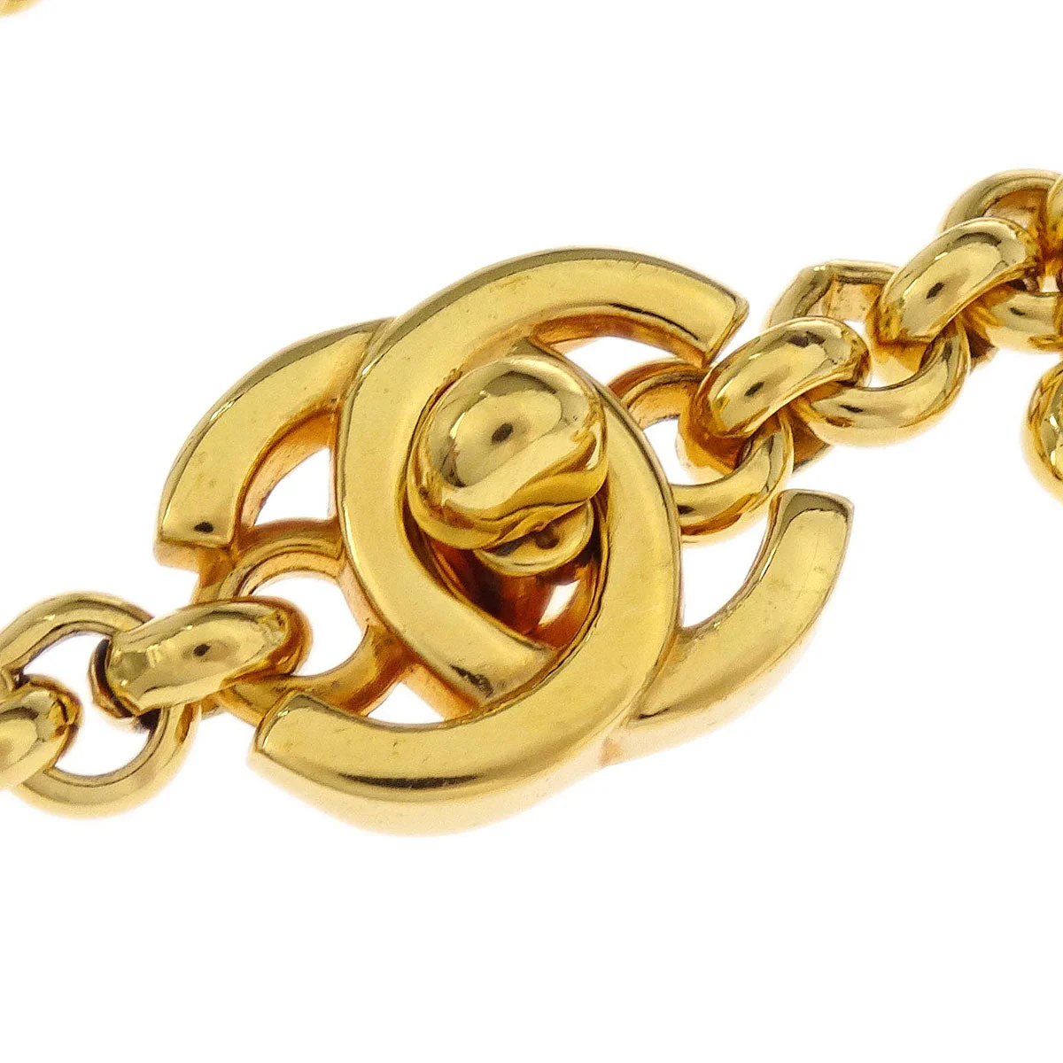 Chanel Turnlock Gold Chain Bracelet 96P - Image 3