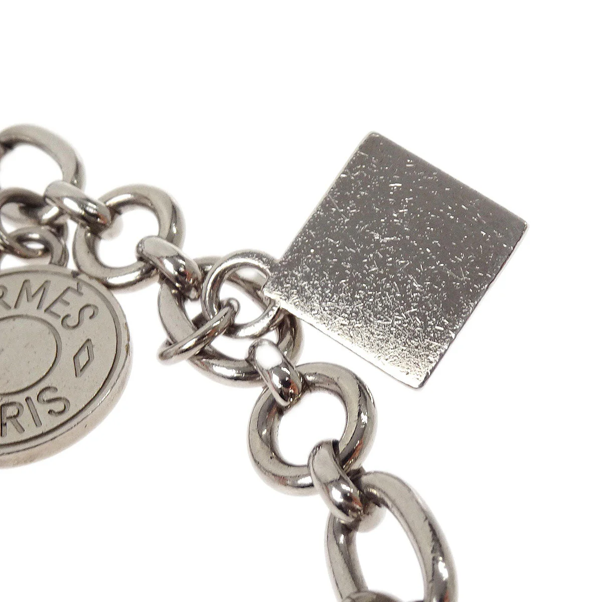 Hermes Amulet 4 Olga Key Holder Bag Charm Silver Small Good - Image 4