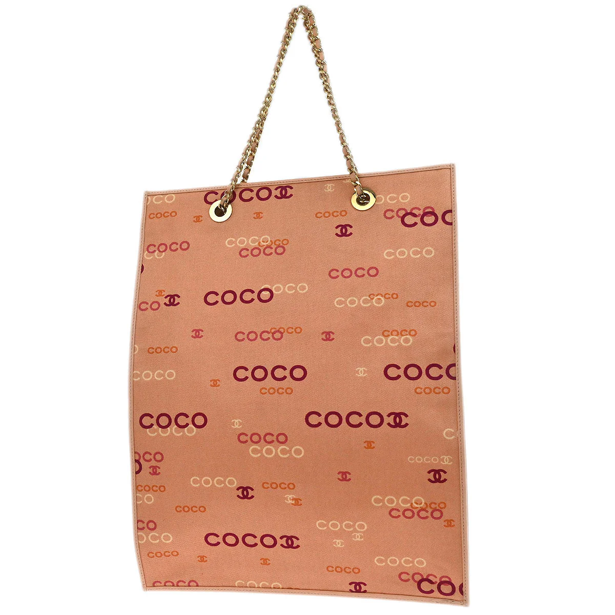 Chanel 2002-2003 Pink Canvas COCO Tote Handbag - Image 2
