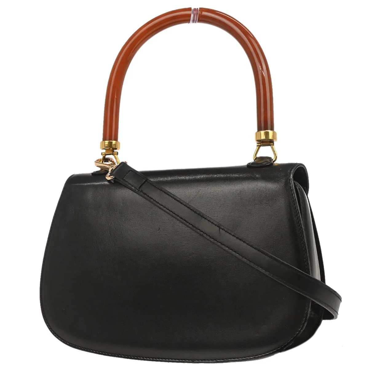 Gucci Black Acrylic Handle 2way Shoulder Handbag - Image 2