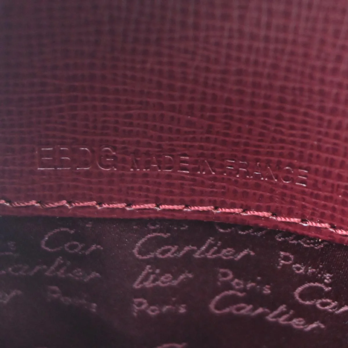 Cartier Bordeaux Leather Backpack - Image 11