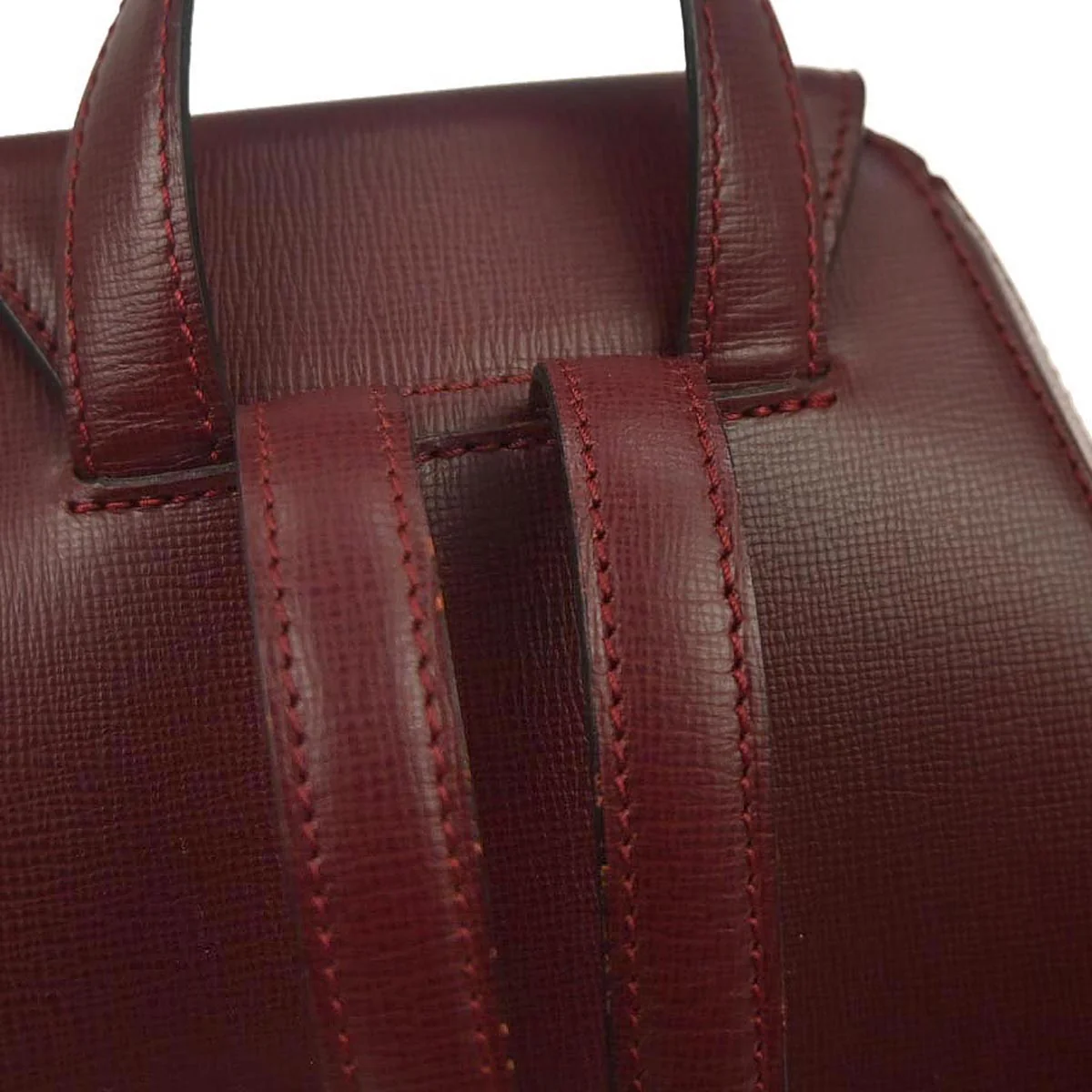 Cartier Bordeaux Leather Backpack - Image 6