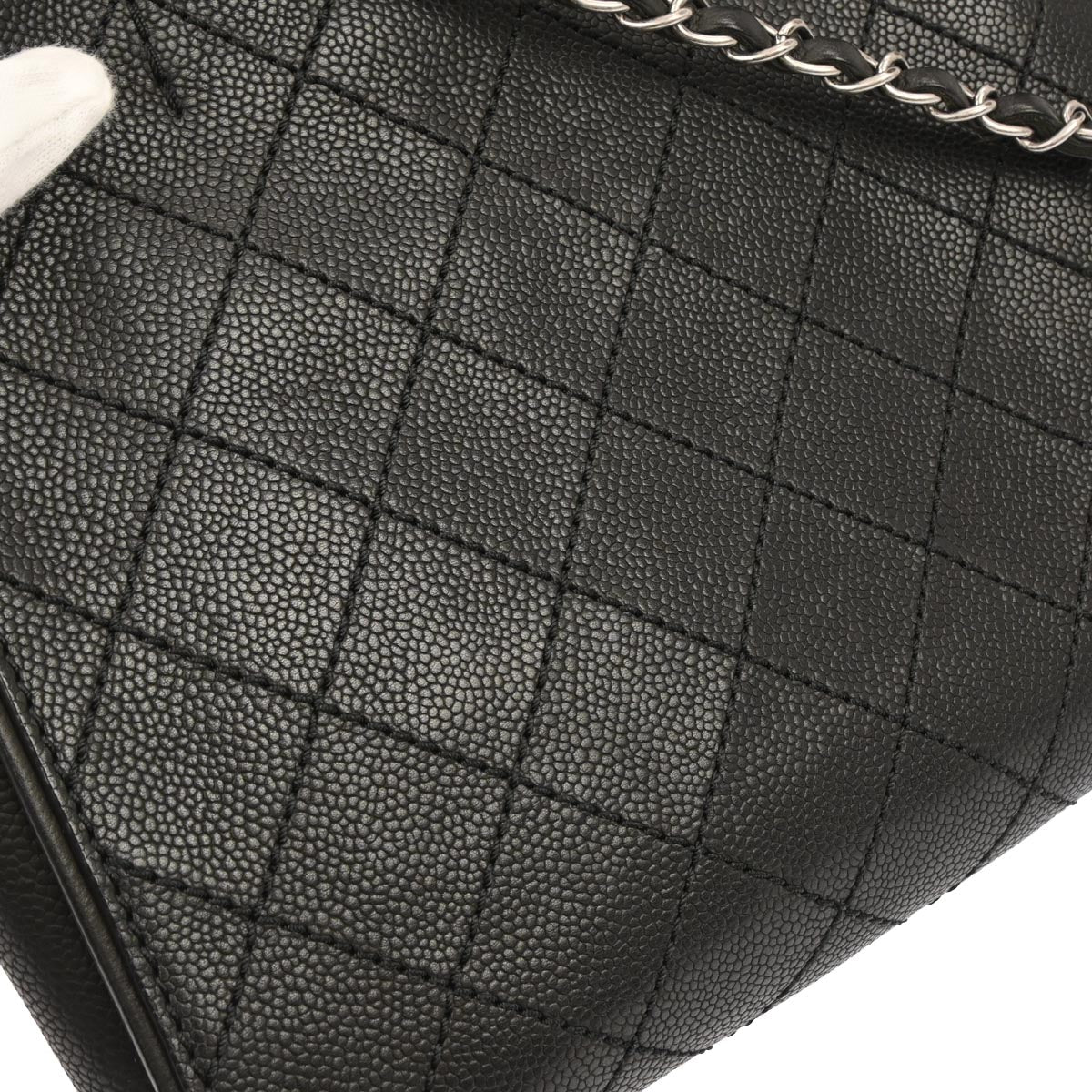 Chanel 2014 Black Caviar Skin Hampton 2way Shoulder Tote Bag - Image 3