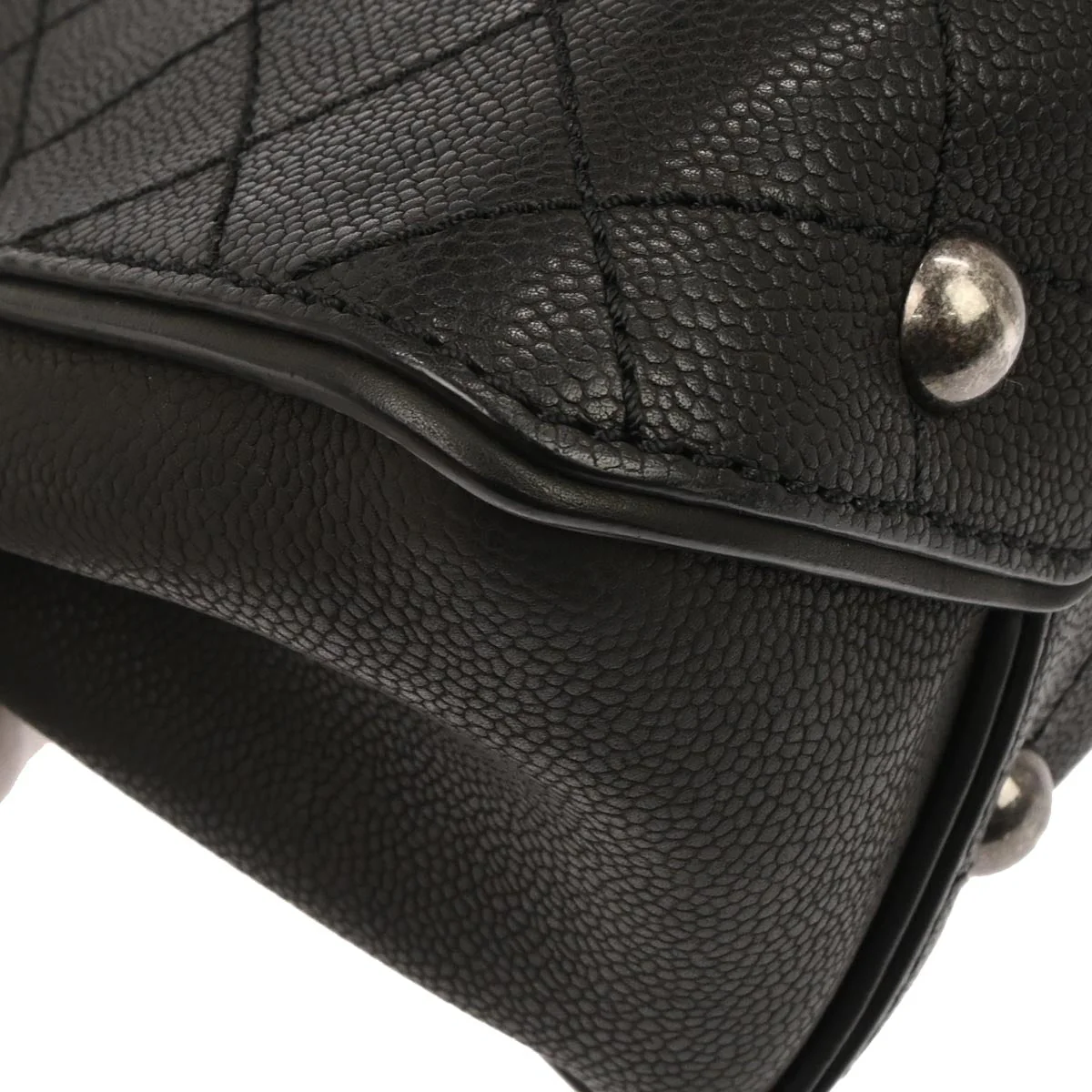 Chanel 2014 Black Caviar Skin Hampton 2way Shoulder Tote Bag - Image 4